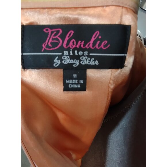 Vintage Blondie Nites Dress Peach Mint Ombre Beaded Prom Semi Formal Sz 11 - Picture 4 of 11